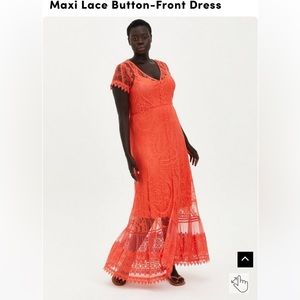 Torrid maxi dress lace button front boho floral NWT size 3X